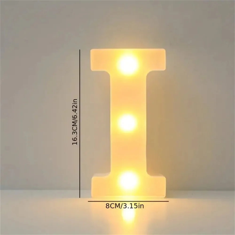 Varmhvit LED-bokstav- eller tallampe