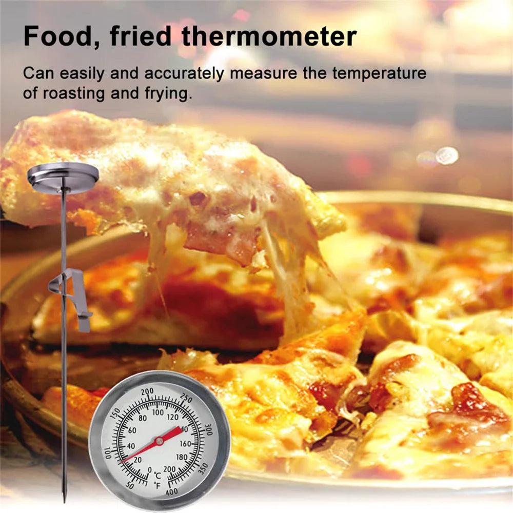 Nerezový vpichovací teplomer s ciferníkom, 0–200°C