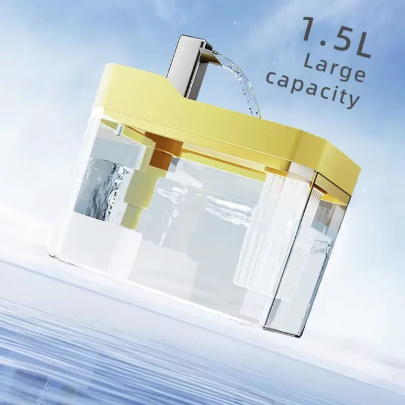 Fontanella per gatti da 1.5 L con filtro e alimentazione USB-C