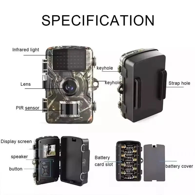 Wild Infrared Night Vision Hunting Camera with 16MP 1080P