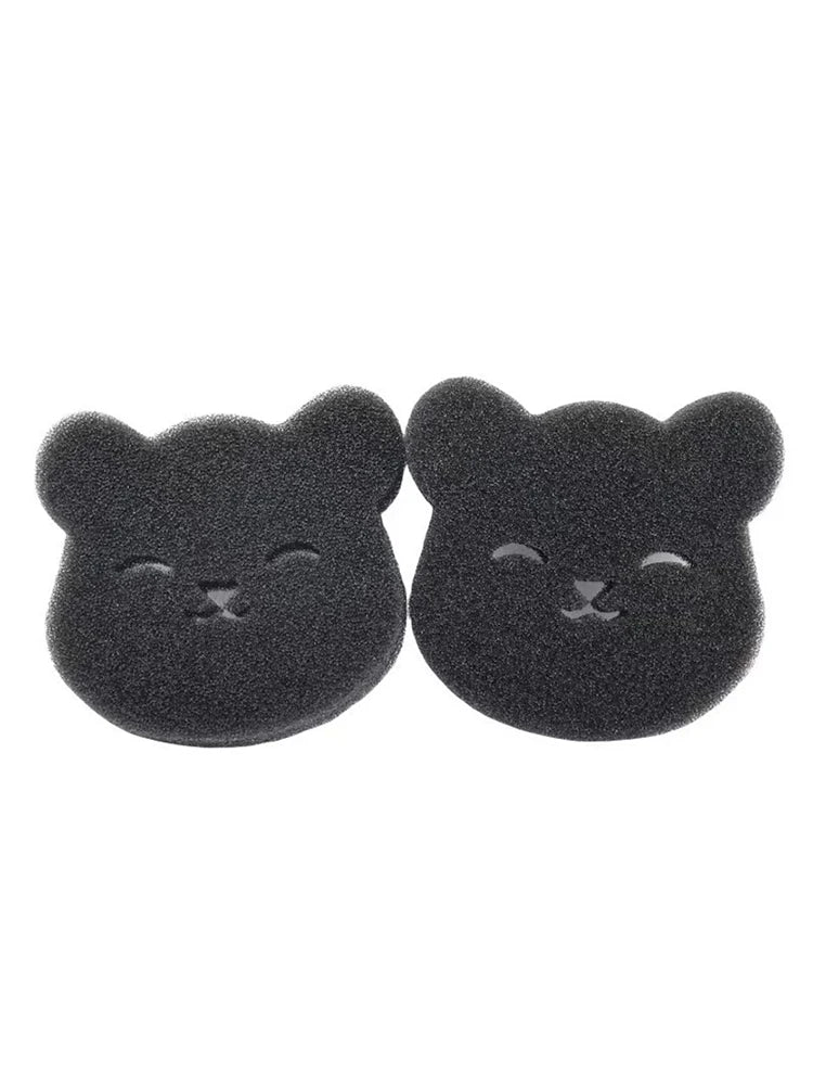 2 /4 Sets Of Household Pet Hair Remover, Machine Washed Bear Sticky Sponge, Reusable, Suitable For Washing Machine, Dryer, Black 