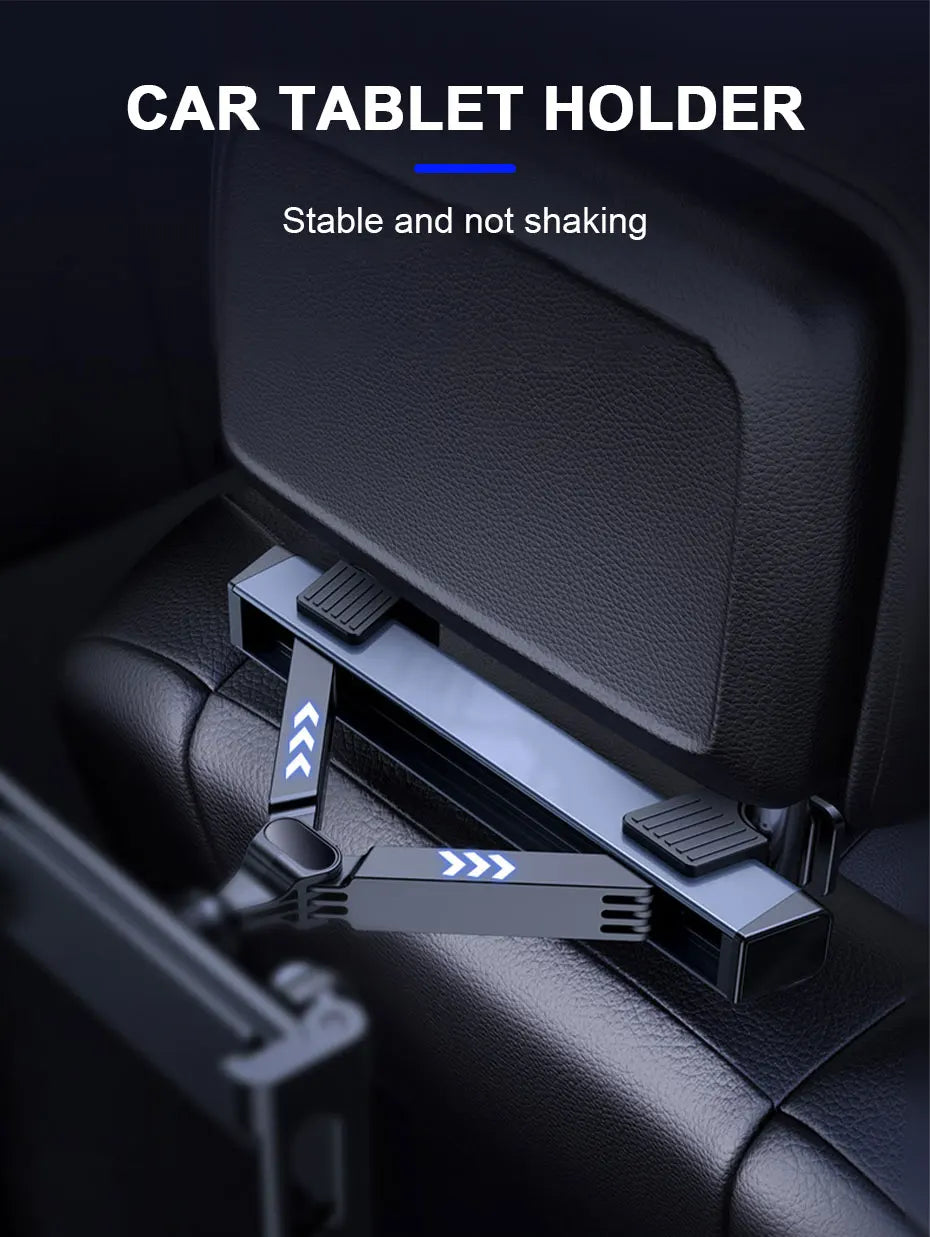 Car Rear Seat Telescopic Tablet Holder for 4-12.9 Inch Devices