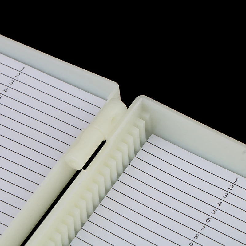 Caixa de armazenamento para slides de microscópio — Opções de capacidade