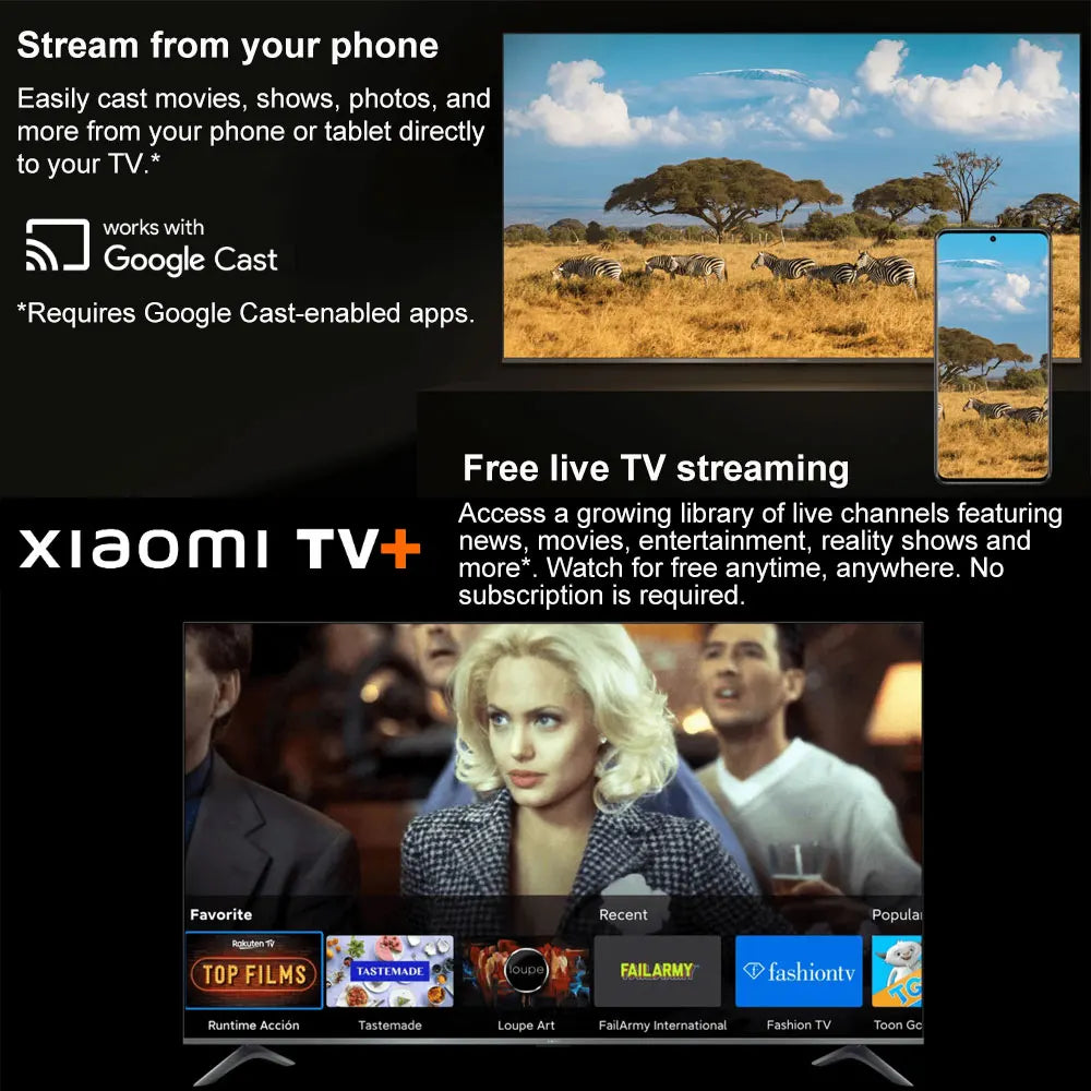 2025 Xiaomi TV Stick 4K 2nd Gen, Google TV, WiFi 6 Portable Streaming Media, Netflix Google Assistant, Smart TV Dongle BT5.2