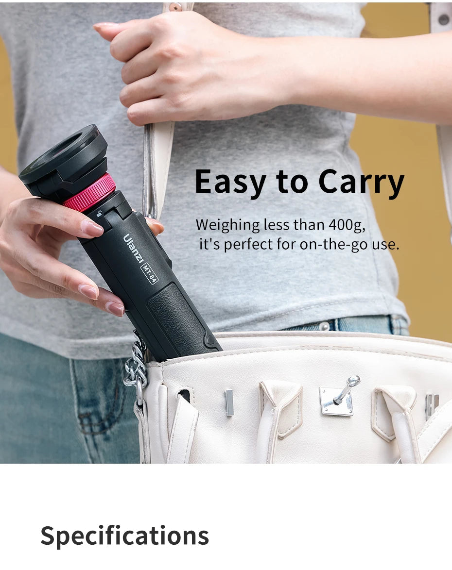 Ulanzi MT-84 1.53M Magsafe Selfie Stick Tripod Stand Bluetooth Remote Phone Extension Tripod for IPhone 16 15 LiveStreaming Vlog 