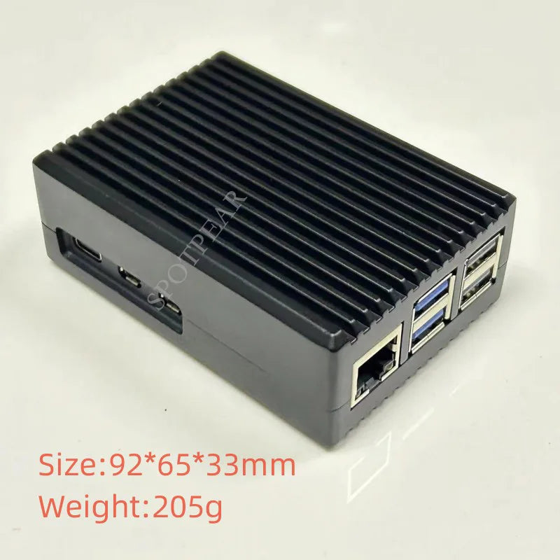 Boîtier en aluminium pour Raspberry Pi 5 avec dissipateurs thermiques