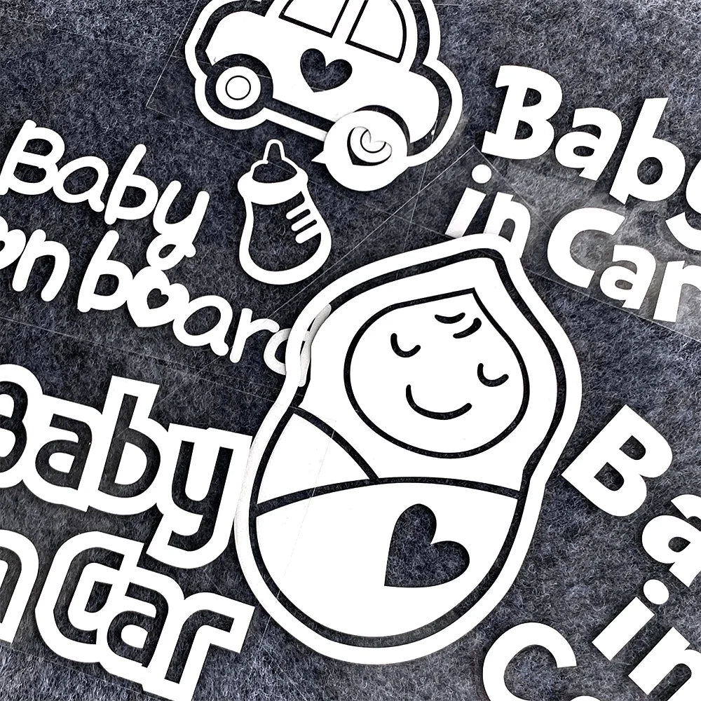 Baby In Car Baby on Board Motorcycle Car Styling Moto Bike Odsevna Nalepka Nalepka za Honda Toyota Mazda BMW Benz Audi Buick