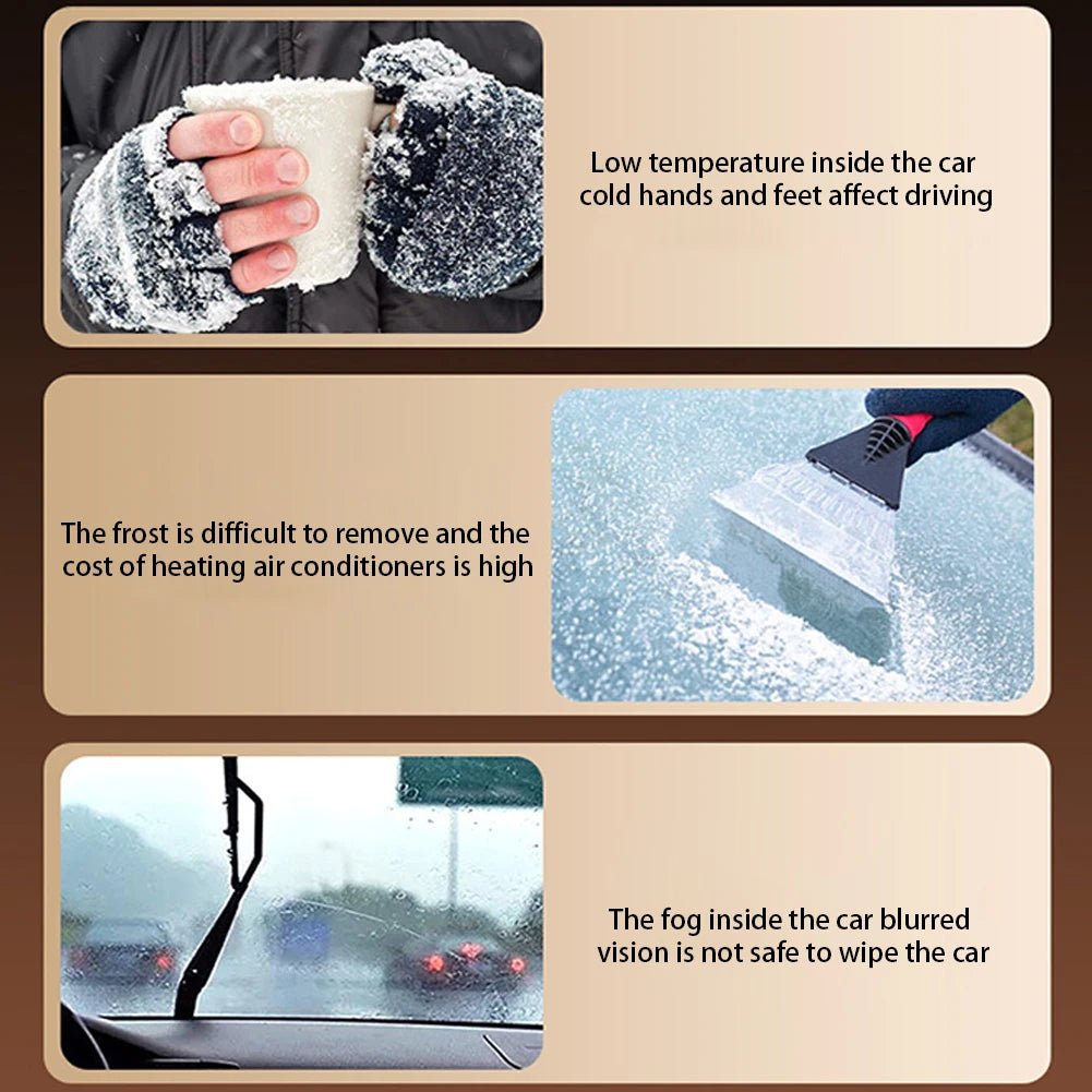 12V 200W Car Heater Demister Strong Suction Type Heating Fan Electric Cooling Windshield Defroster Defogging Demister For Winter 