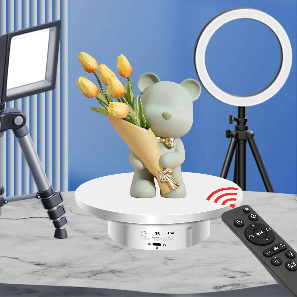 Remote-Controlled Motorized Display Turntable