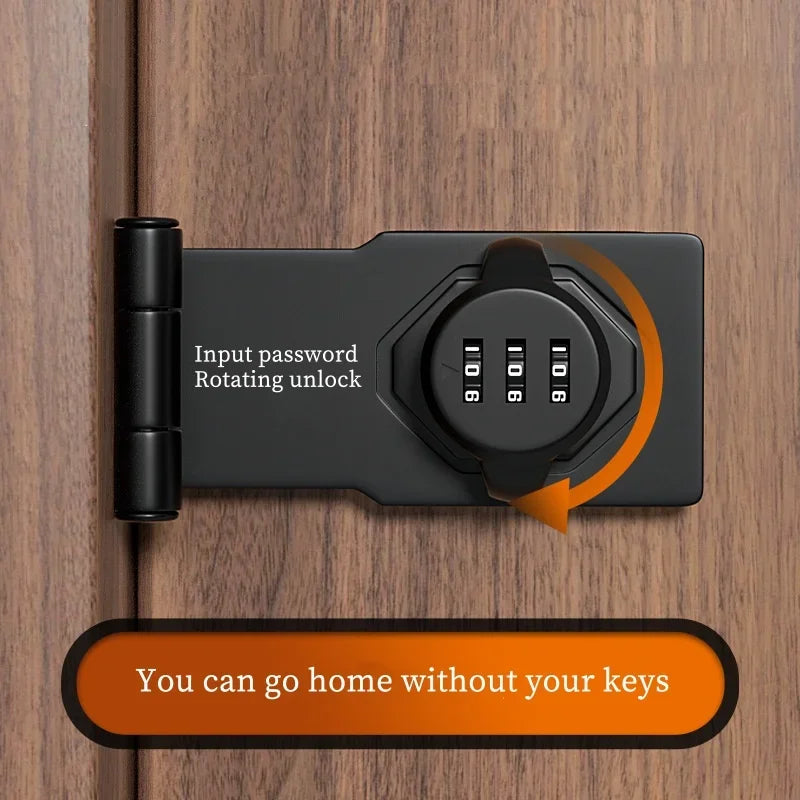 Combination Hasp Lock for Interior Cabinets