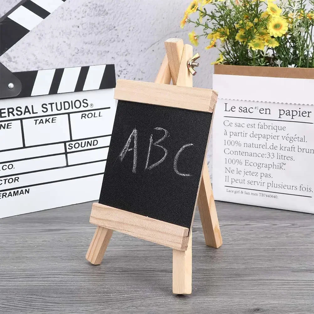 Wood-Framed Desktop Chalkboard Easel, S–L