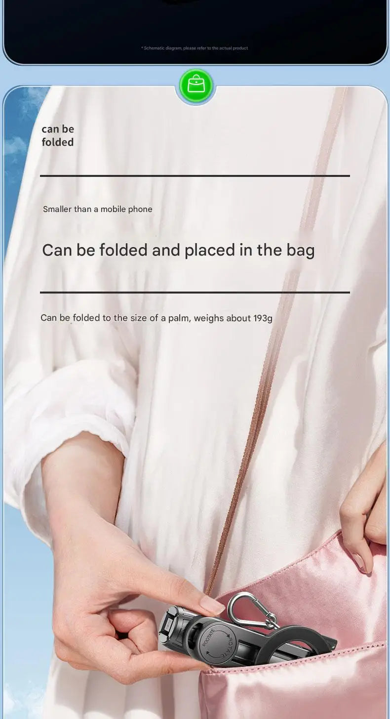 Upgraded Multi-Function Foldable Magnetic Phone Holder Selfie Stick, DSLR-Style Rotation Tripod Portable Remote ControlUpgraded 