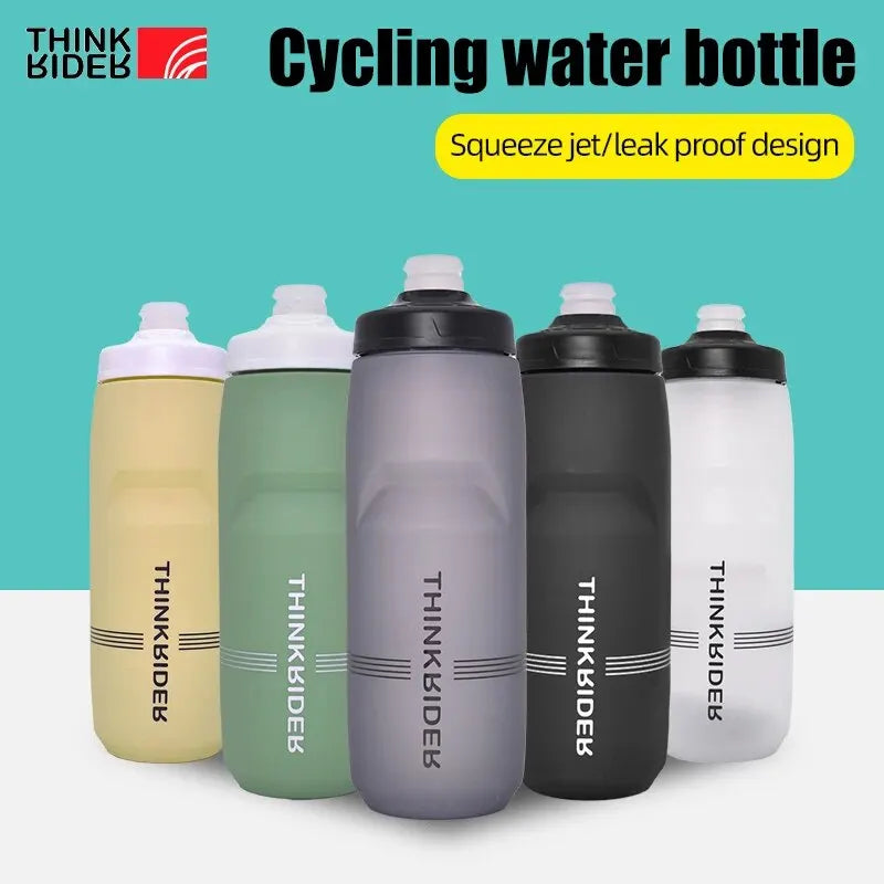 ThinkRider 620ml/750ml Bicycle Bottle MTB Road Bike Water Bottle Outdoor Sports Plastic Portable Large Capacity Drink Cycling 