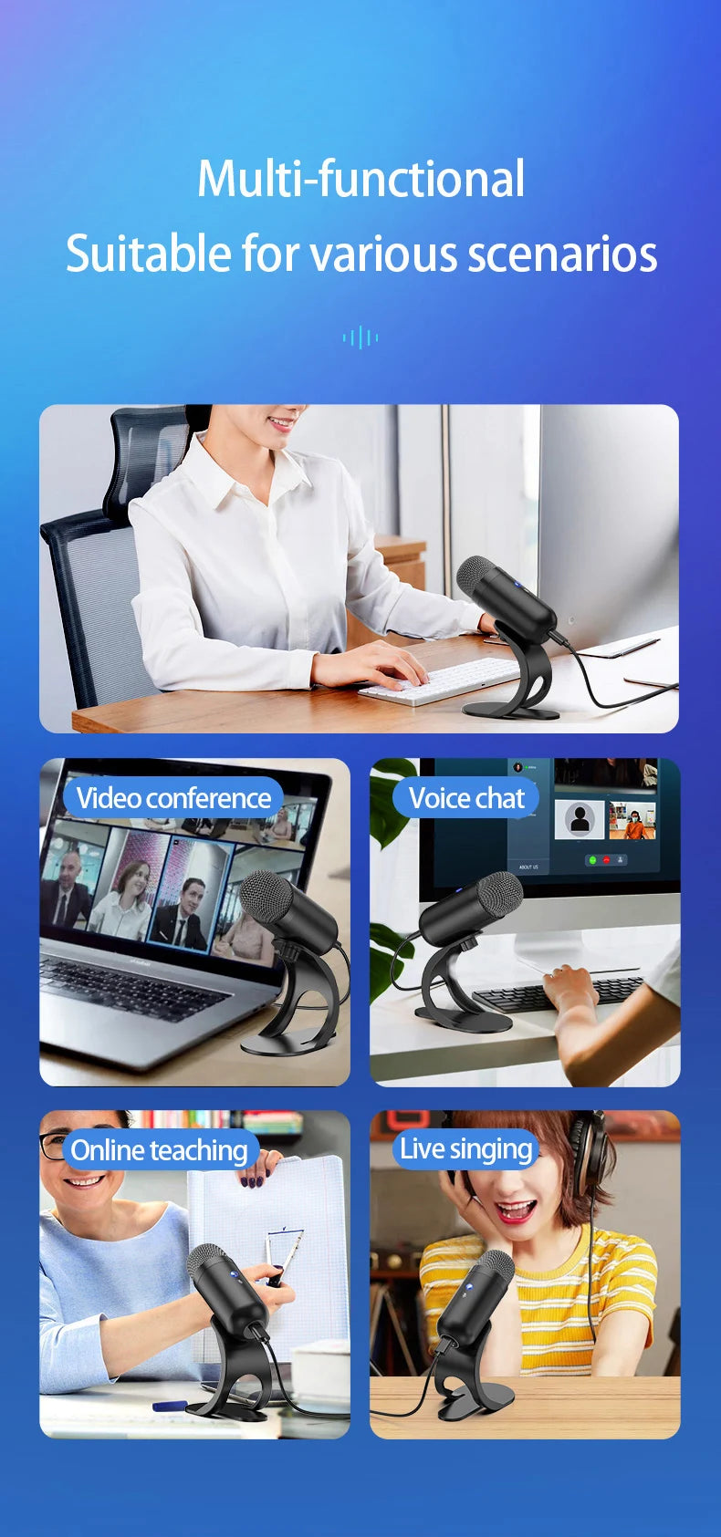 USB gooseneck bureaumicrofoon