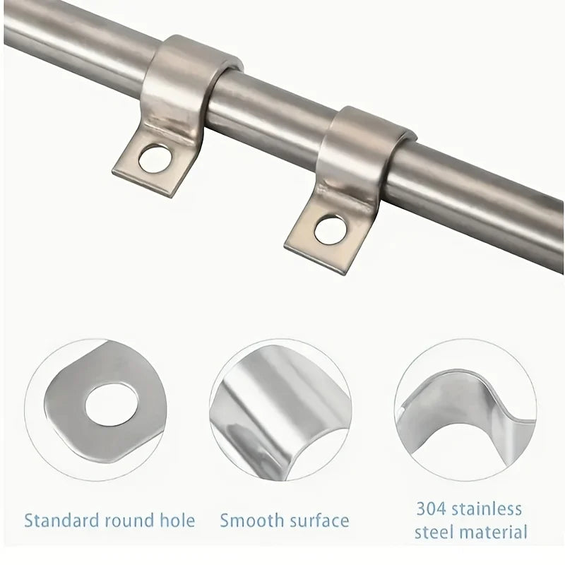 Clips de fixation pour câbles et tuyaux en acier inoxydable, 50 ensembles