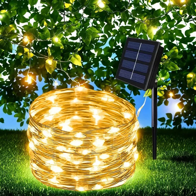 Catena luminosa a LED a energia solare con 8 modalità
