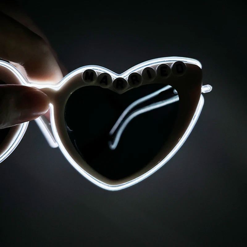 1PC Light Up LED Glasses Glow Sunglasses EL Wire Neon Glasses Glow in The Dark Party Supplies Neon Party Favors for Kids Adults 