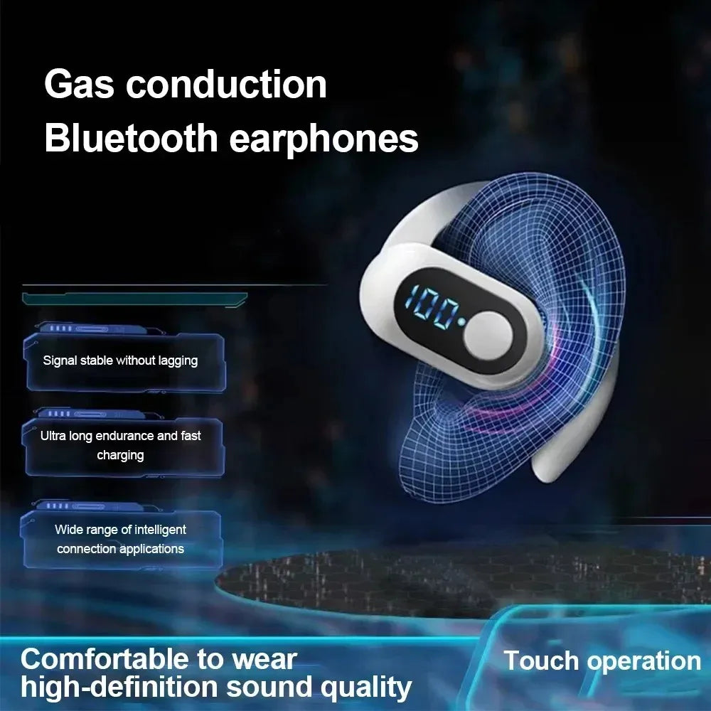 Auricolare Bluetooth 5.3 con gancio, monoauricolare