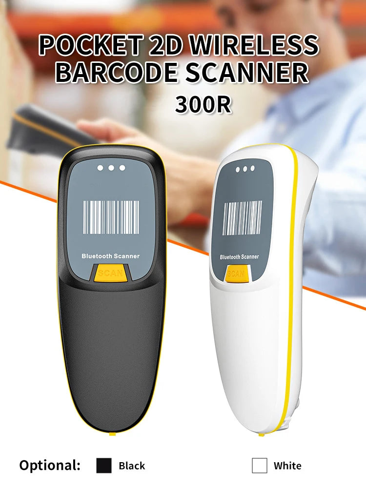 Scanner de codes-barres 2D Bluetooth de poche