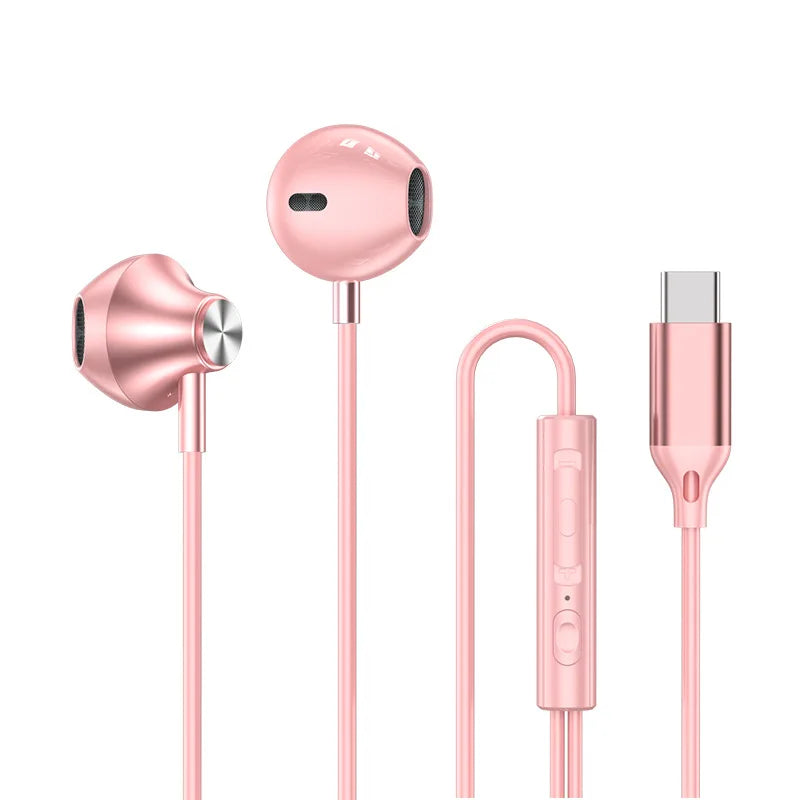 For Samsung Headphones HiFi Surround Sound In-ear USB Type C 3.5mm With wire control Wired Earplugs For Galaxy S24 S23 S22 Ultra 