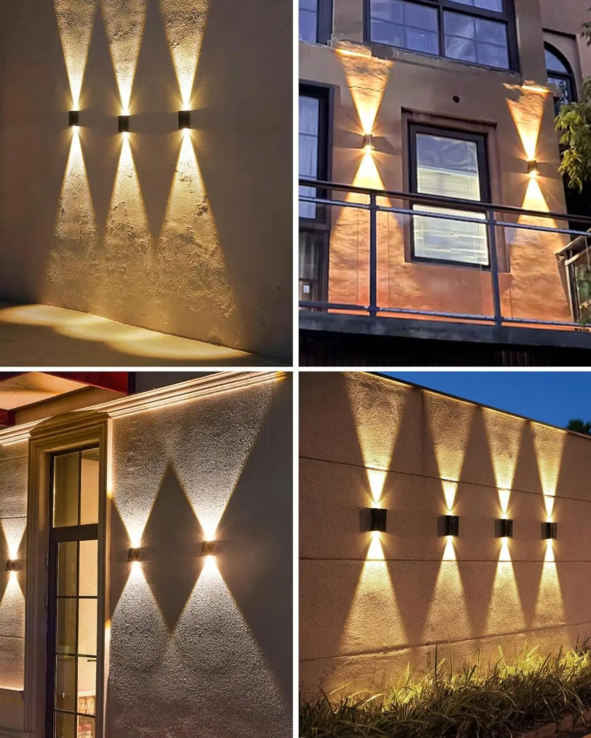 Lampada da parete a LED da esterno a energia solare, modalità multiple