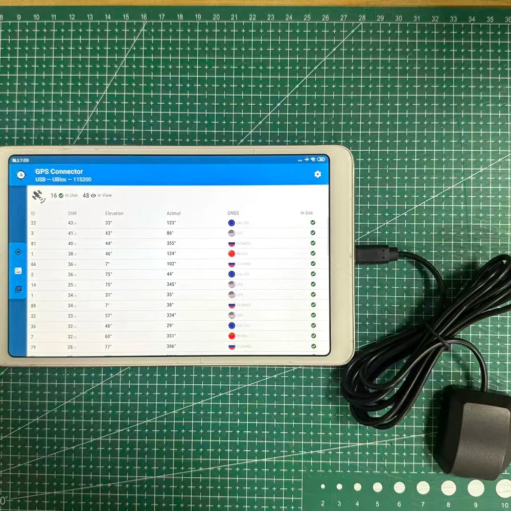 QUESCAN USB-C TypeC M9 GPS-mottaker for Android Windows GPS GLONASS Galileo BeiDou USB NEO-M9N GPS GNSS RTCM NMEA UBX-protokoll