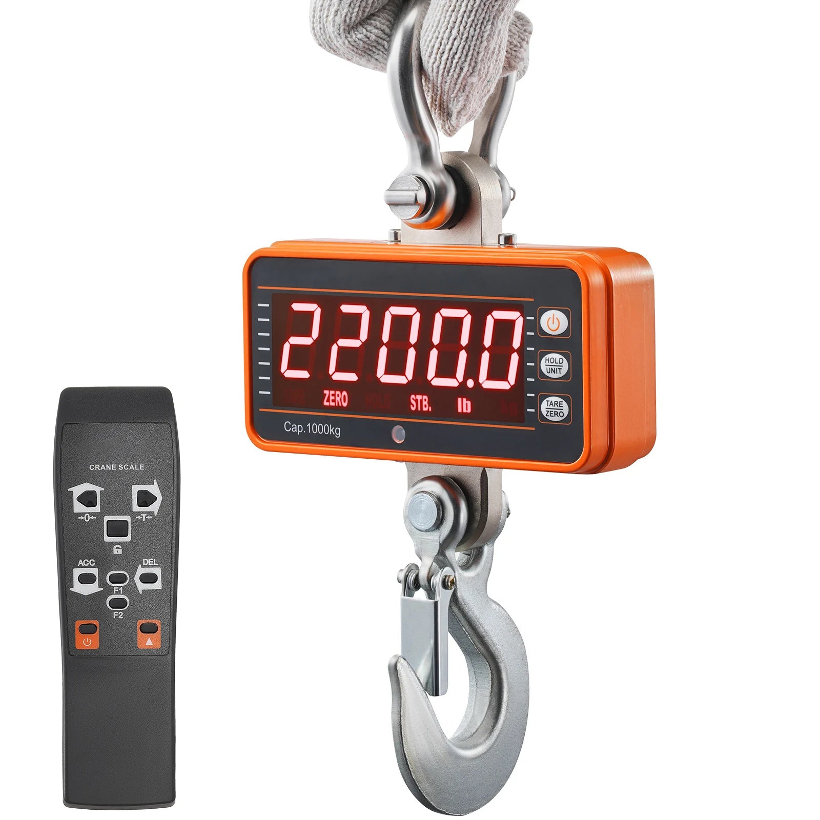 1000kg Digital Crane Scale with Remote & LED Display