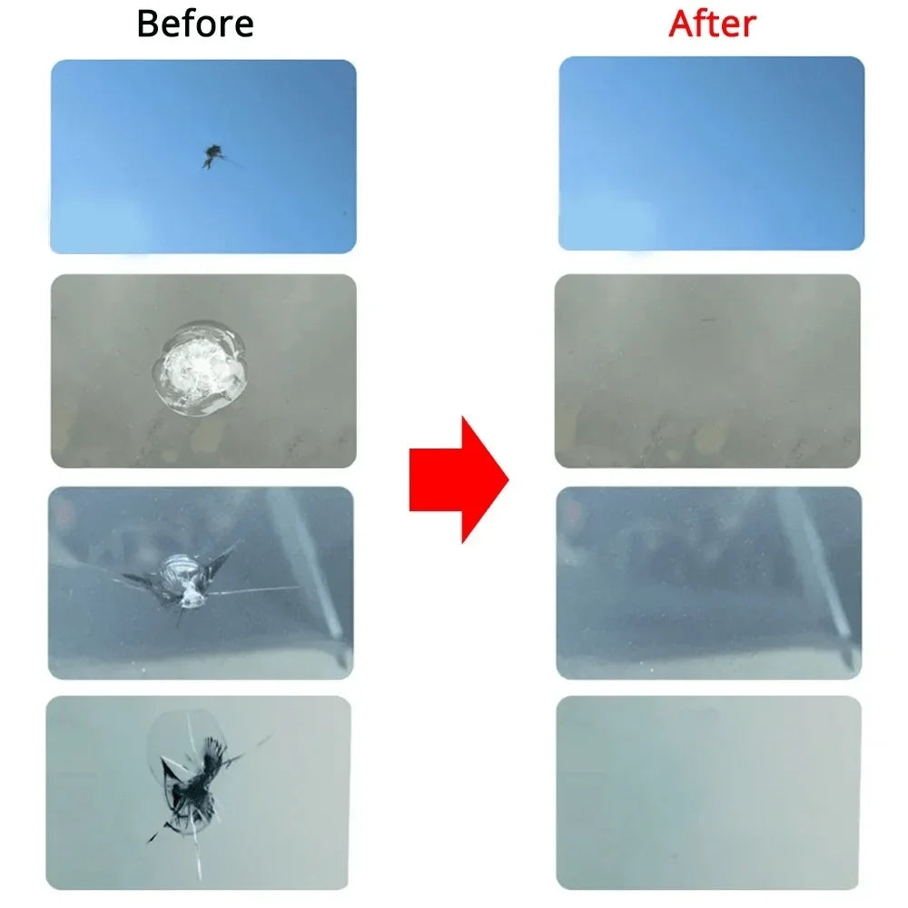 Auto Frontscheiben-Riss Reparaturwerkzeug DIY Auto Fenster Handybildschirm Reparatur Kit Glas Aushärtung Klebstoff Auto Glas Kratzer Riss Reparatur Multifunktions Glasreparatur-Flüssigkeit