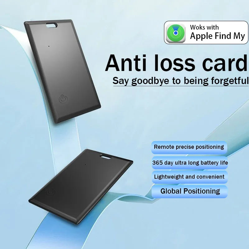 Tarjeta rastreadora delgada con Bluetooth para Apple Find My