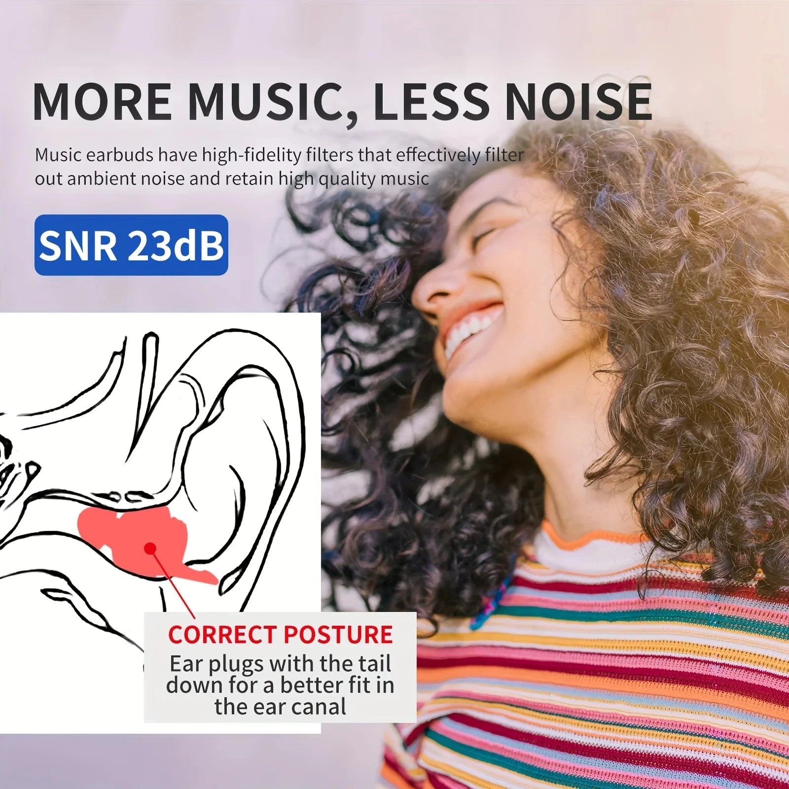 HUAK High Fidelity Silicone Ear Plugs for Noise Cancelling Washable Reusable Musicians Motorcycles Sleeping Work, Study, Swim 