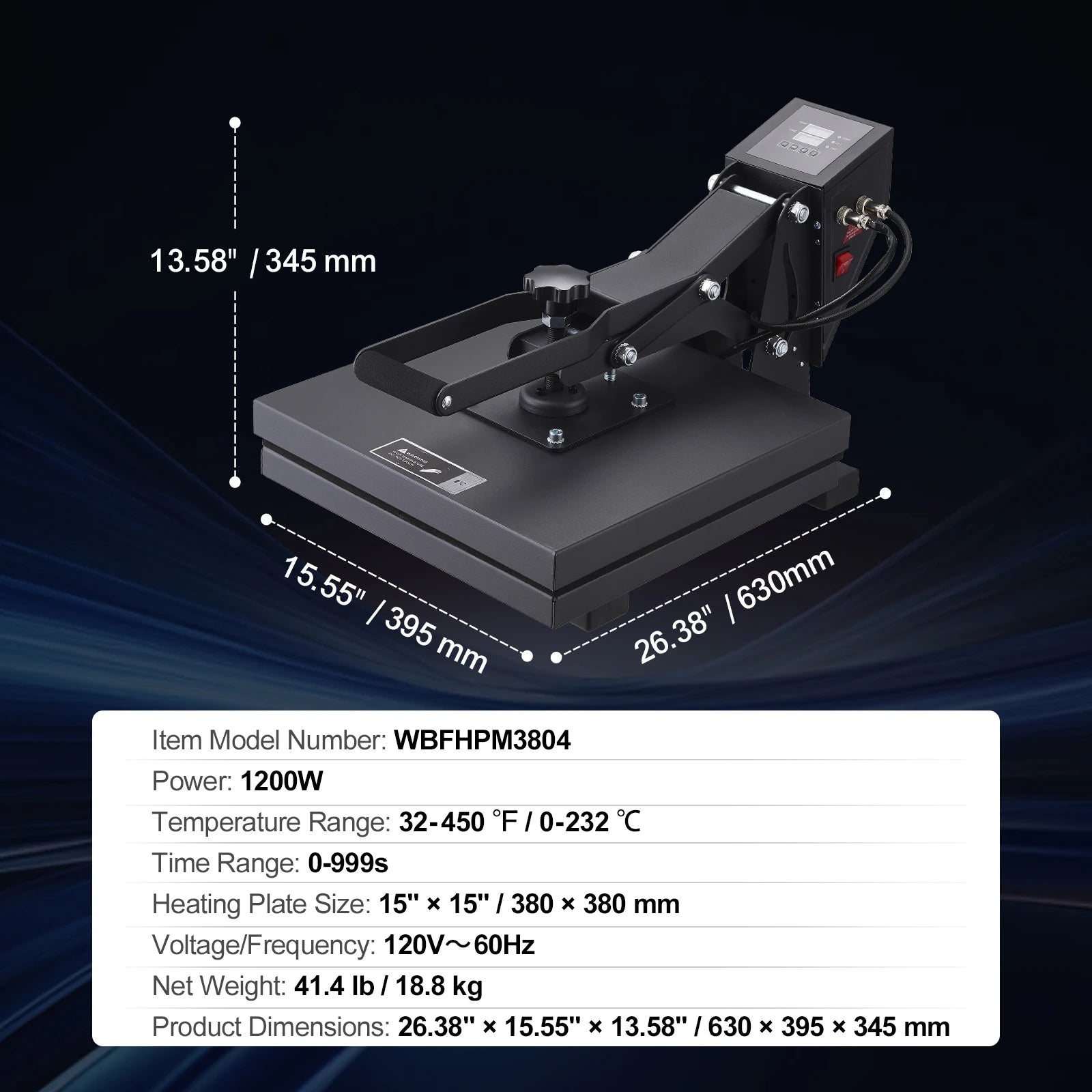 15x15 to 16x24 Heat Press Machine for T-Shirts & Sublimation