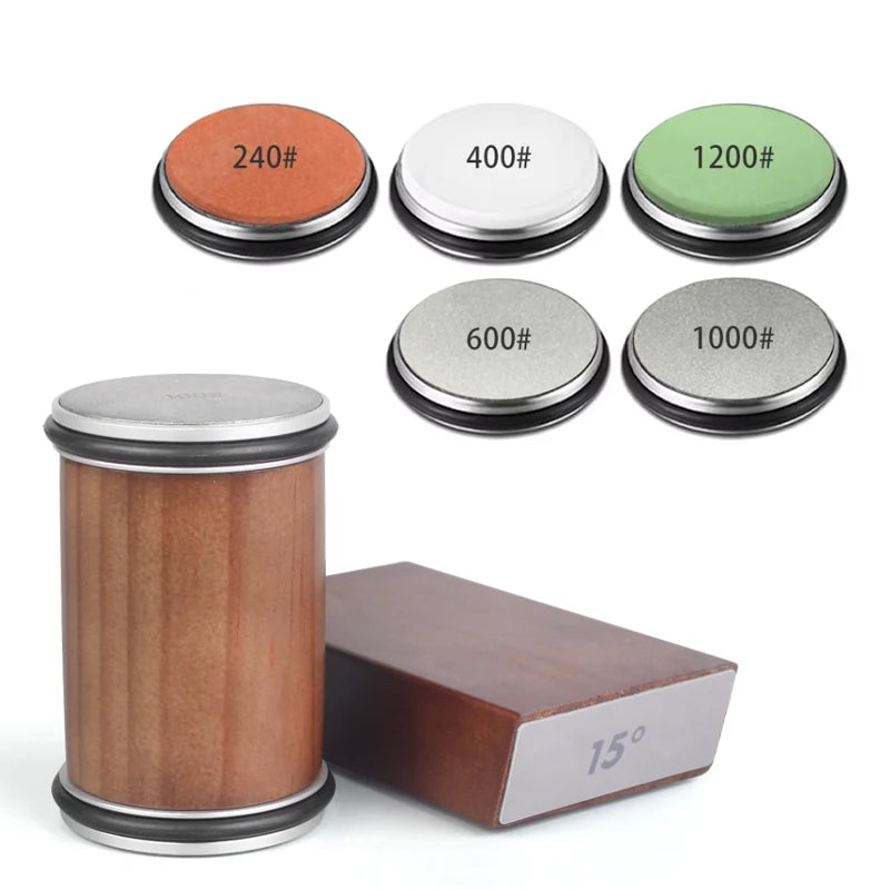 Rolling Knife Sharpener Magnetic Knife Holder Diamond Sharpening Stone Kit with 15 and 20 Degrees Angle Roller Kitchen Accessory 