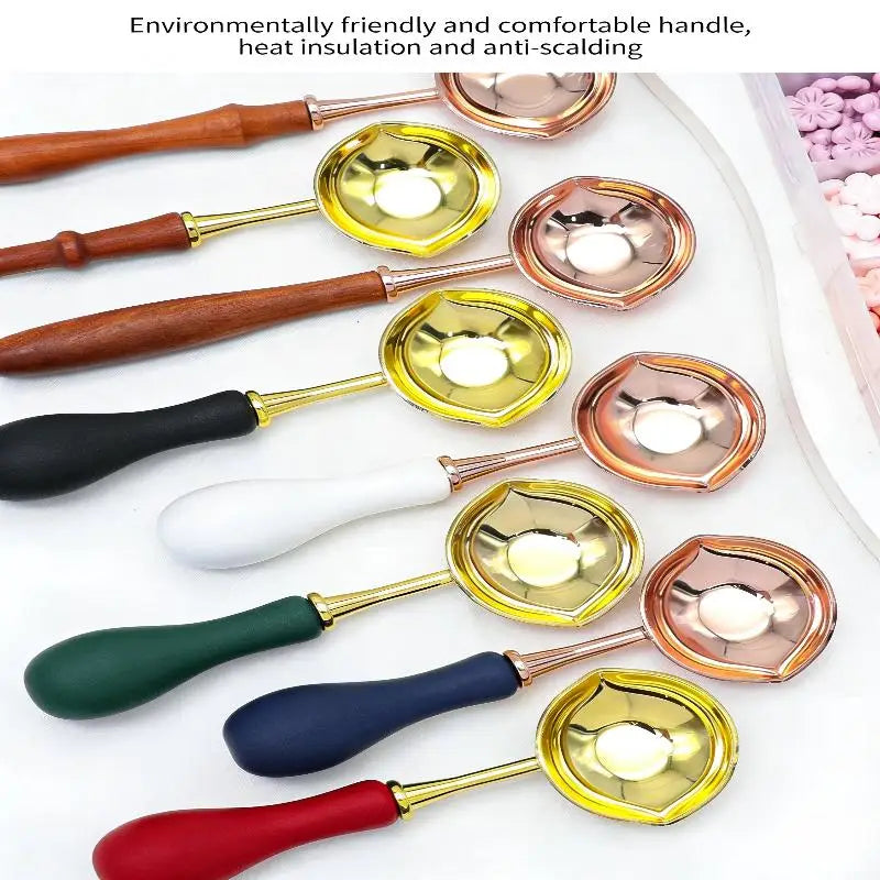 Wax-Seal Melting Spoon with Two Pouring Spouts