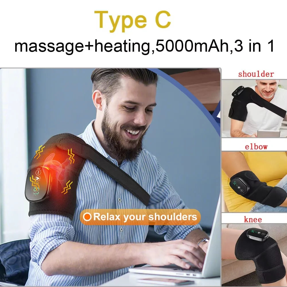 Coussin de massage pour épaule 3 en 1 avec vibration et chauffage
