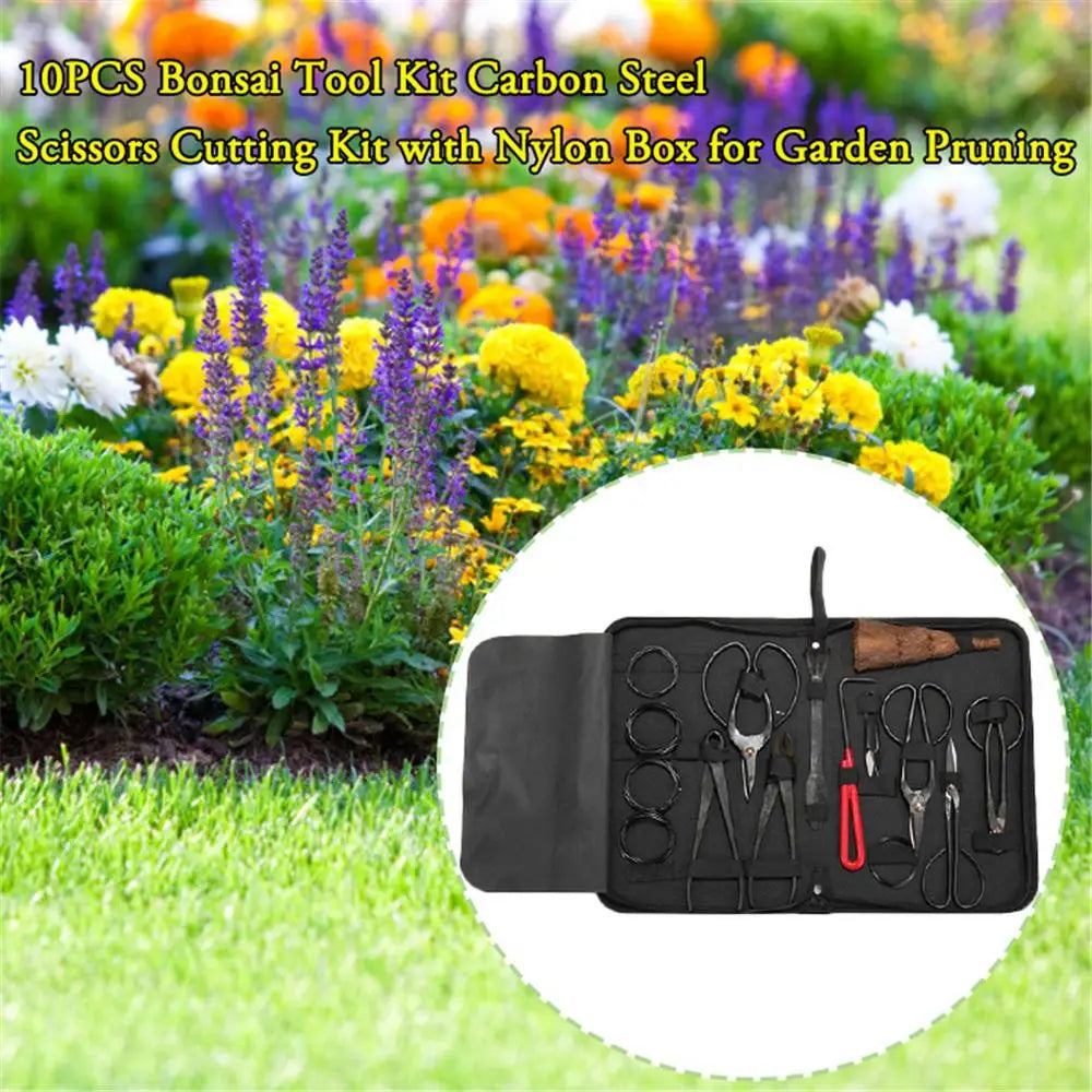 Carbon Steel Bonsai Tool Set with Nylon Case