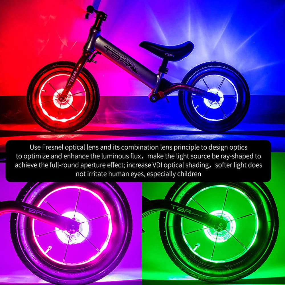Rechargeable RGB Bicycle Hub Light