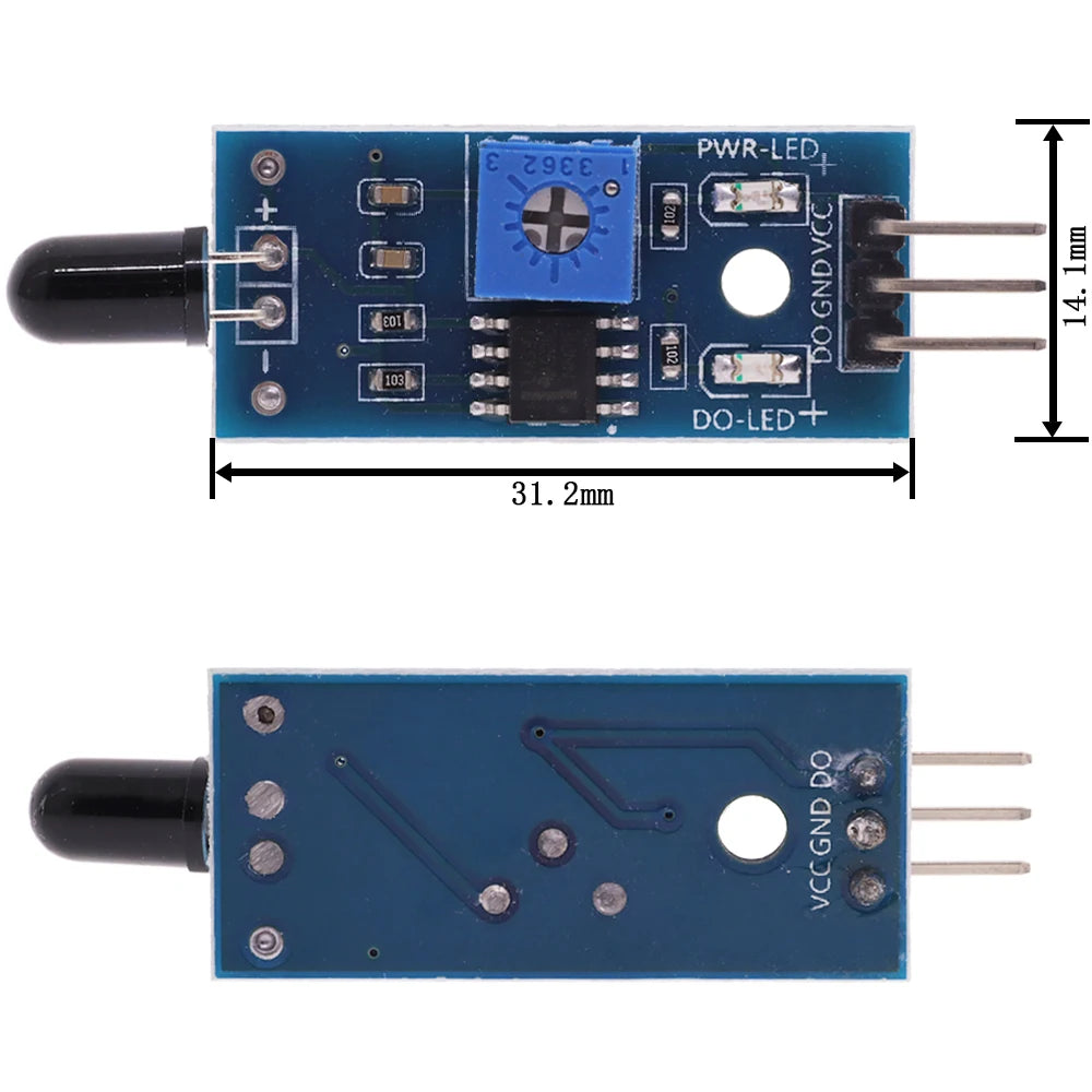 Módulo multipack de sensor de llama infrarrojo