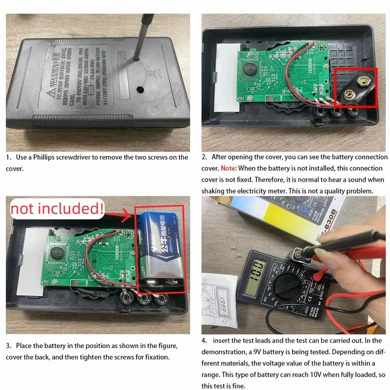 DT830B Mini Handheld Digital Multimeter, Voltmeter Ammeter Tester for Automotive & Electrical Circuit Repair