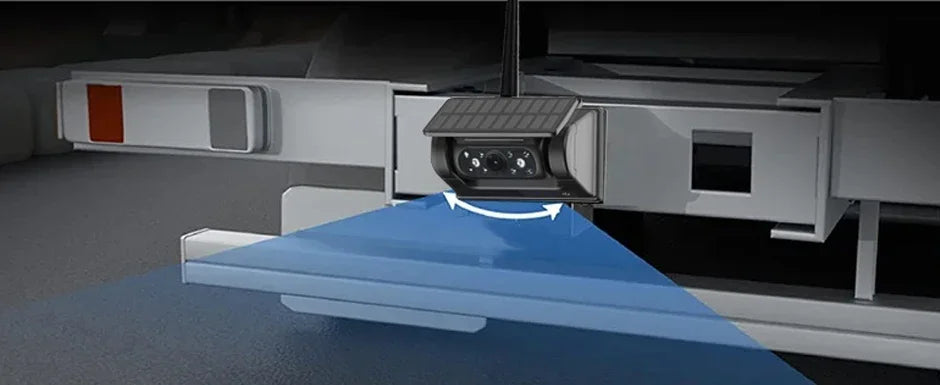 Wireless WiFi Solar Backup Camera Magnetic BaseAI Blind Spot Alarm Backup for IPhone Android Bus Van Truck RV Front Rear View . 