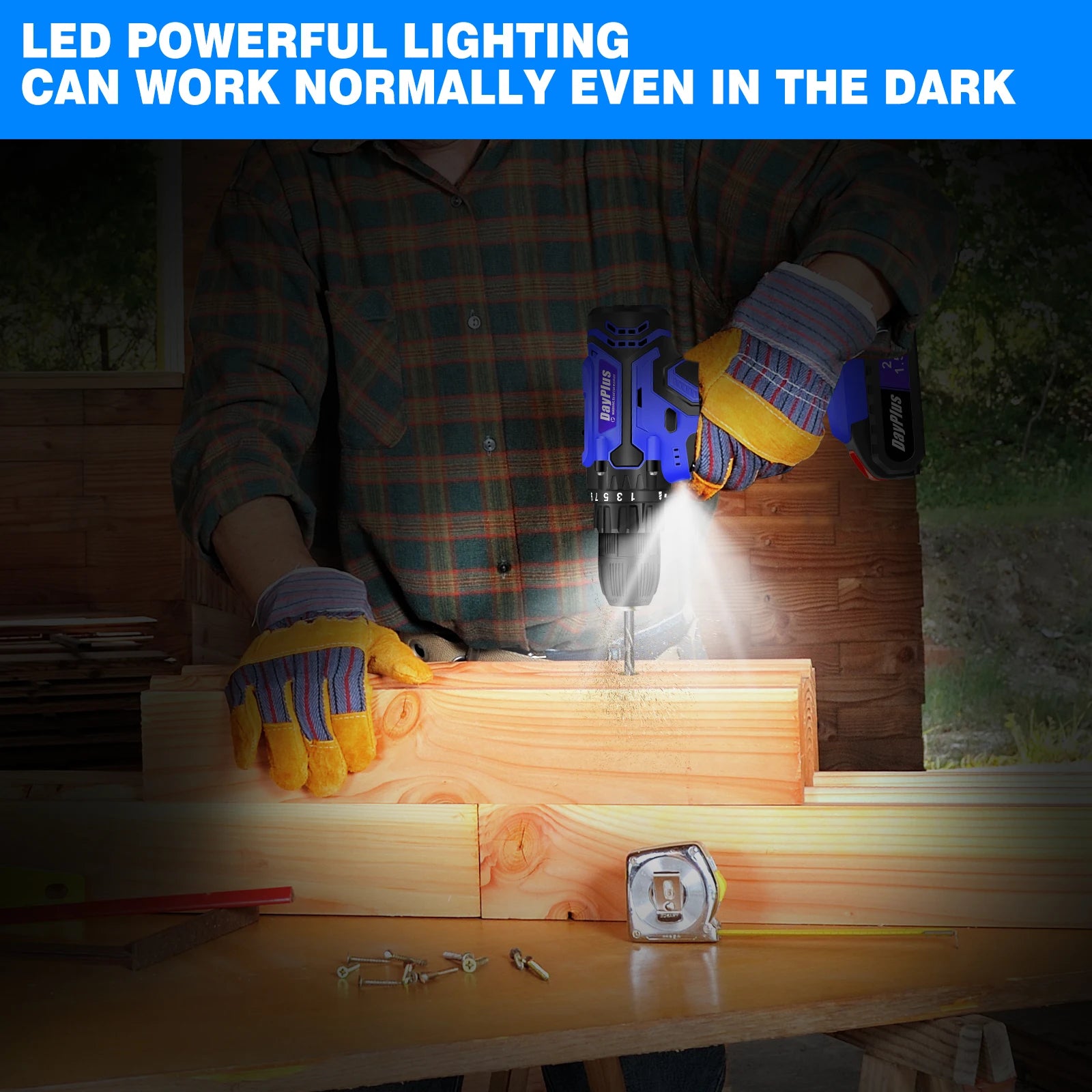 21V Cordless Drill and Electric Screwdriver Kit