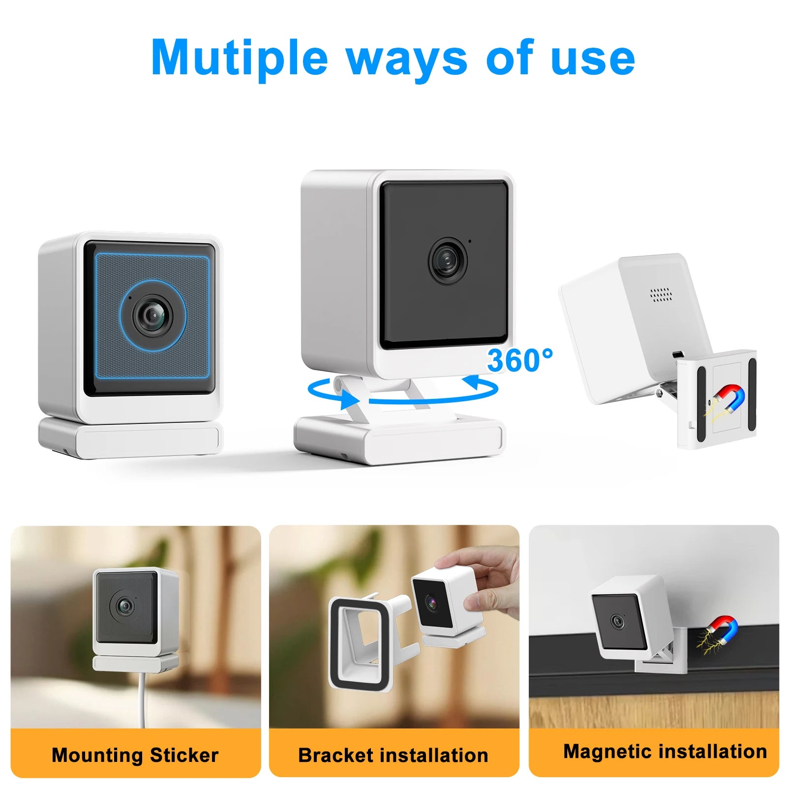 1080P Indoor Window Security Camera with 2-Way Audio
