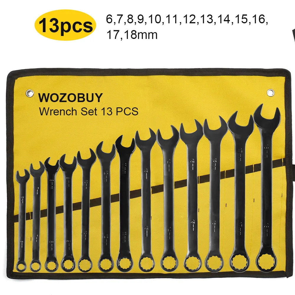 Metric Combination Wrench Set with Bag