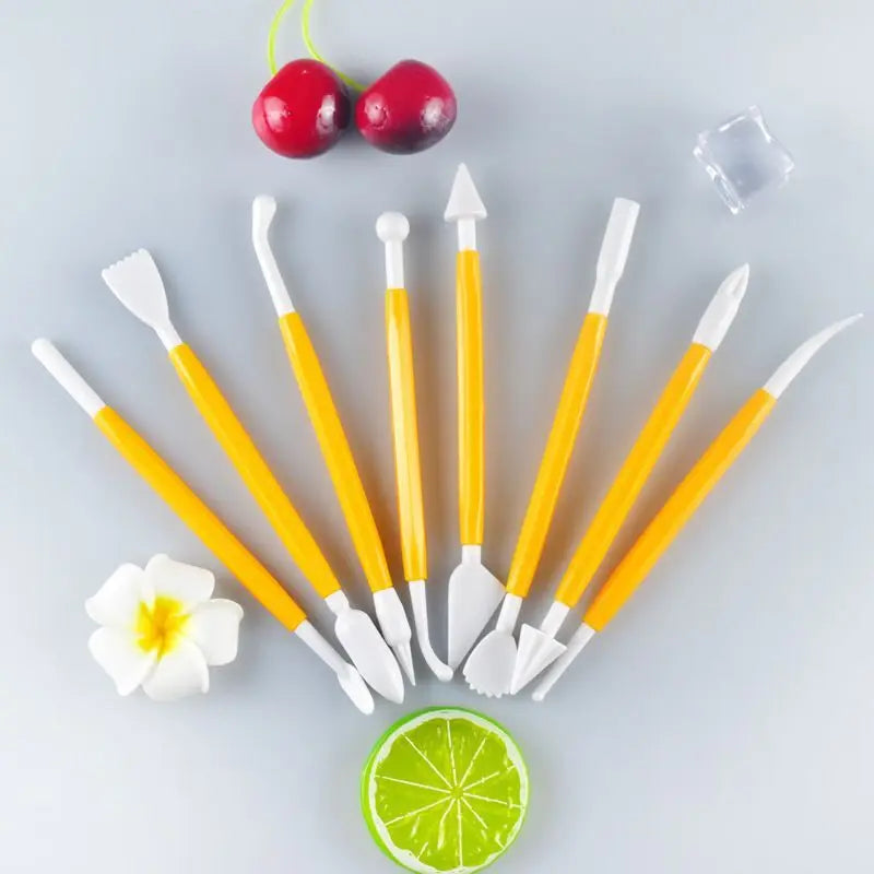 11pcs/set Baking Tools Cake Household DIY Kitchen Tool  Paste Scraper Smoother Adjustable Fondant SpatulasRolling Pin TMZ