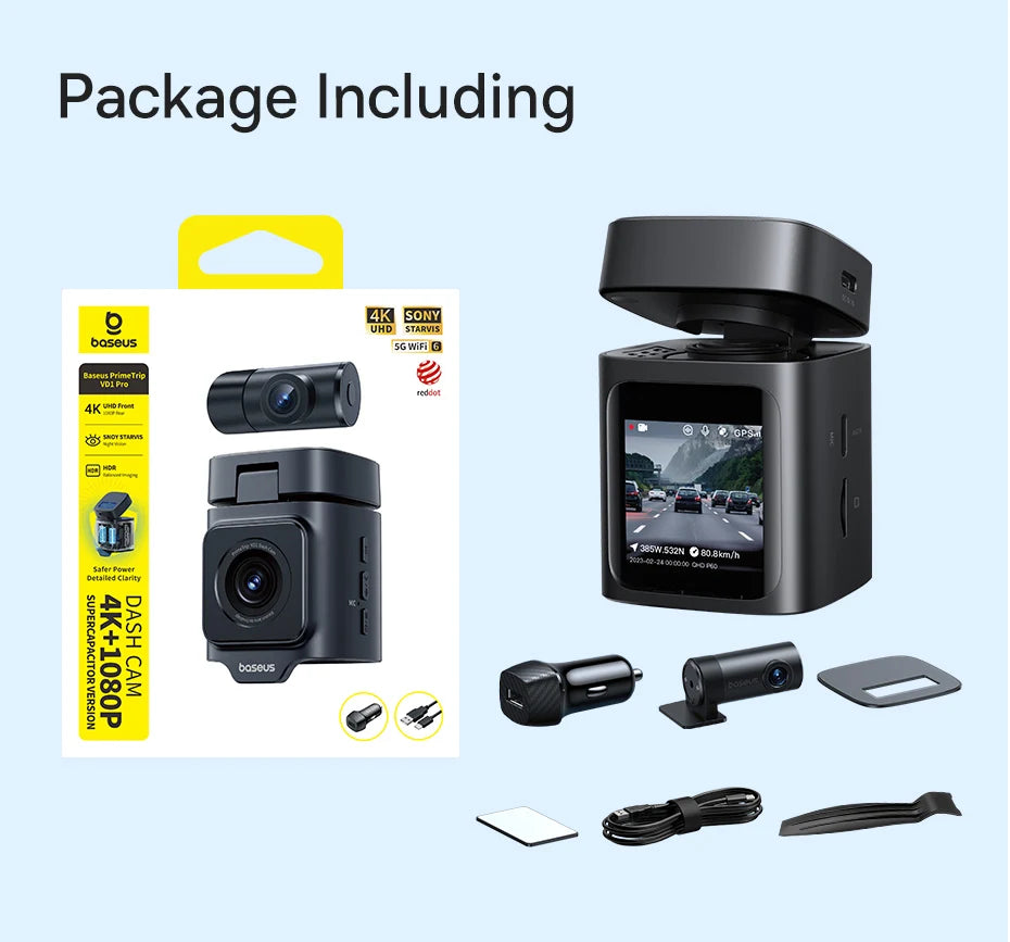 4K UHD kamera do auta se senzorem Sony, WiFi 6 a GPS záznamem