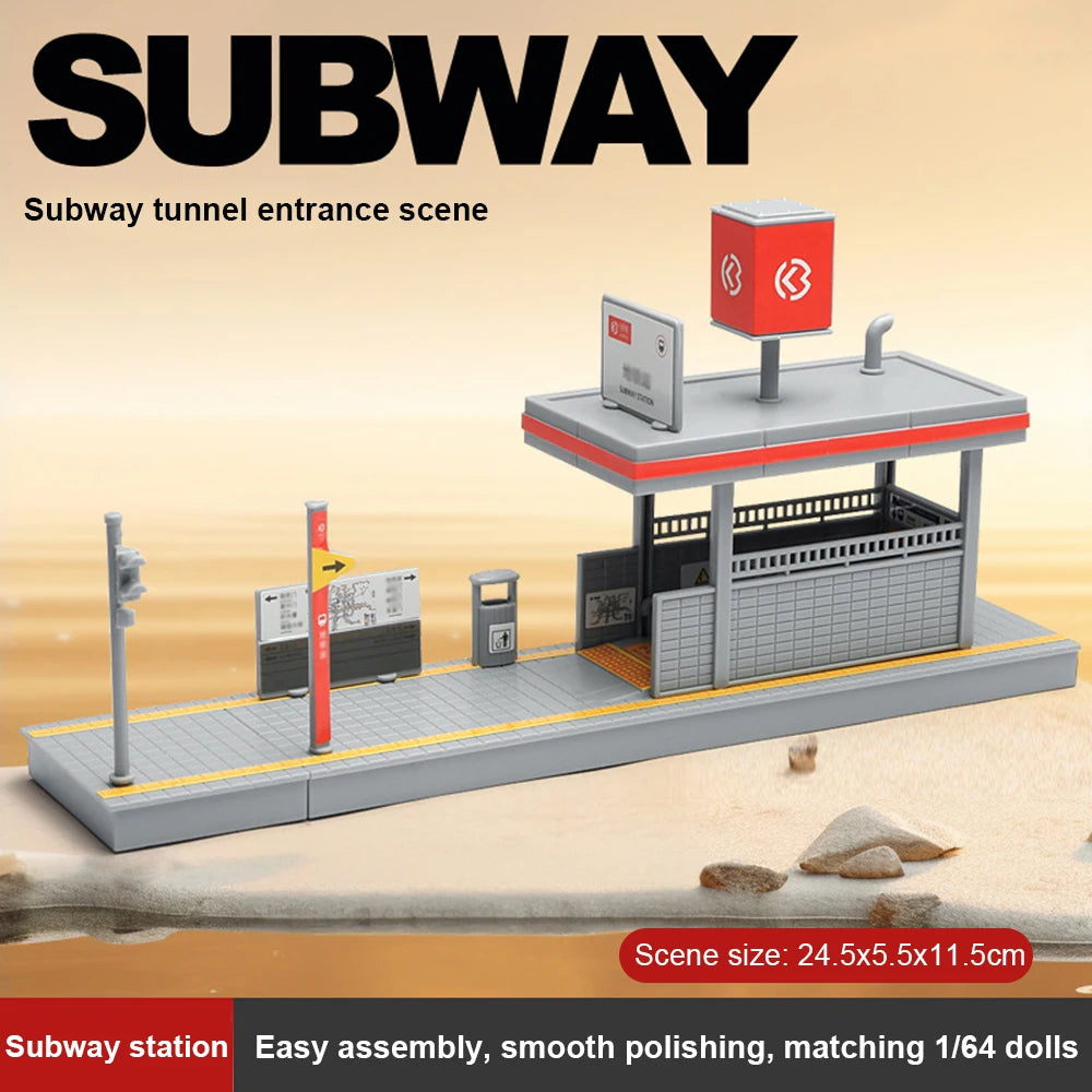 1:64 Subway Exit Building Diorama Model