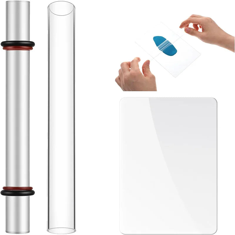 2/3Pièces ensemble d'outils en argile polymère avec 2 rouleaux en acrylique et planche, kit d'outils argile pour façonnage et modelage, outils céramiques