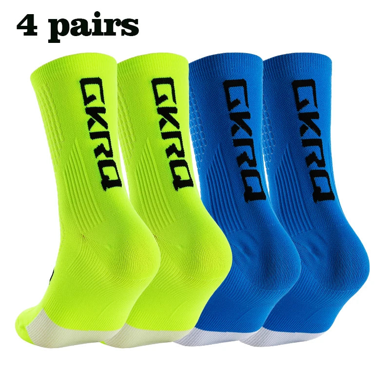Meias de ciclismo GKRQ, conjunto de 4 pares, tamanhos M ou L