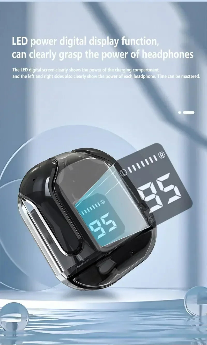 Originální bezdrátová Bluetooth sluchátka T2 s HiFi zvukem a LED displejem