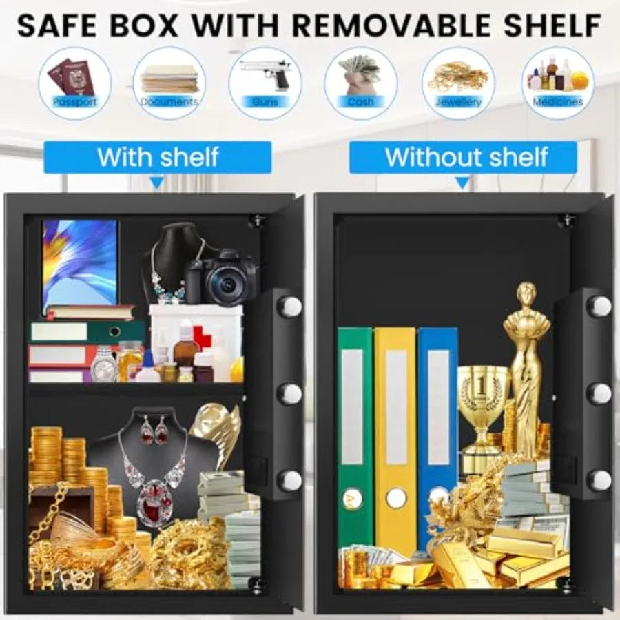 Fireproof Waterproof Document Safe with Digital Keypad, 19.7" Tall