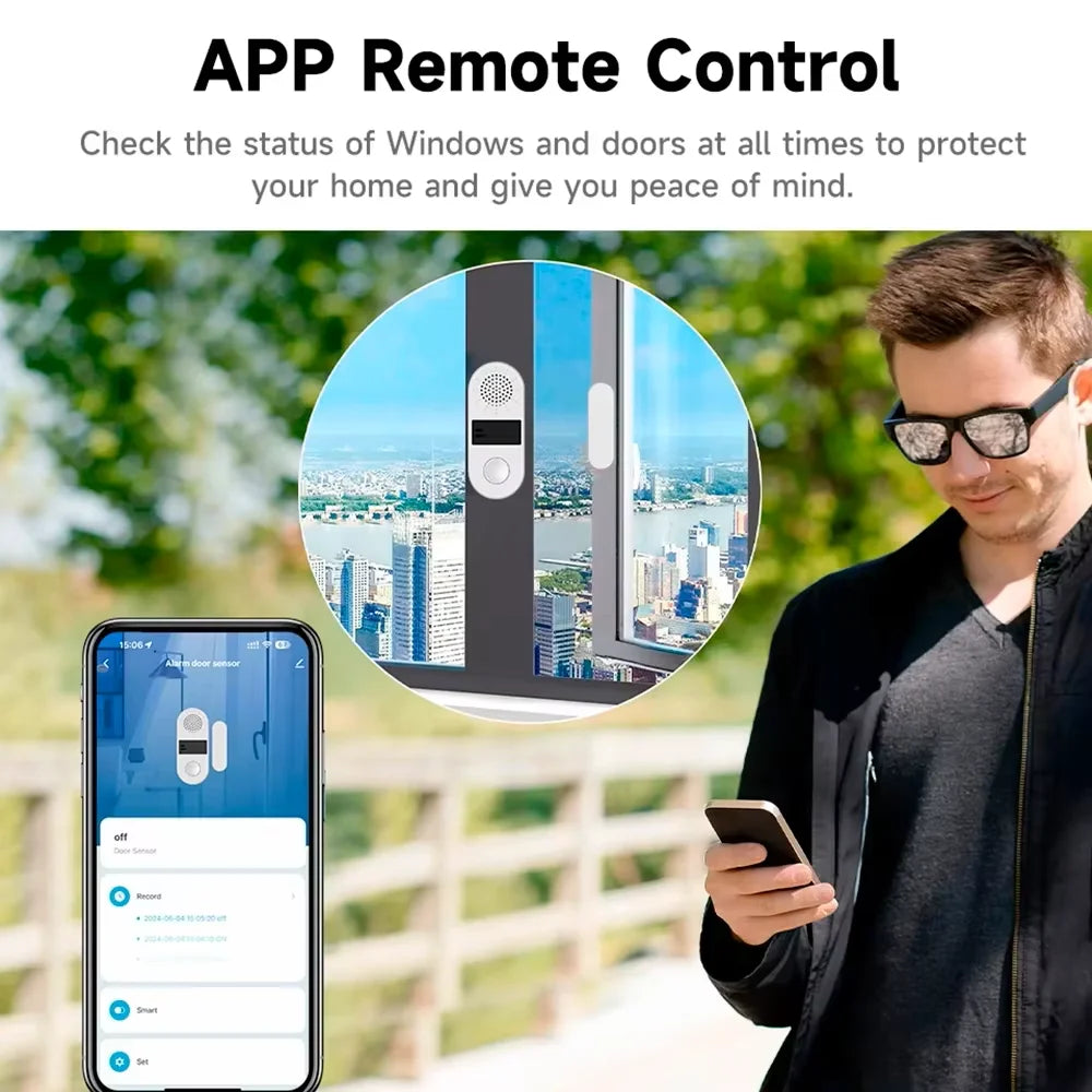 Wi-Fi Door Sensor with Sound and Light Alarm